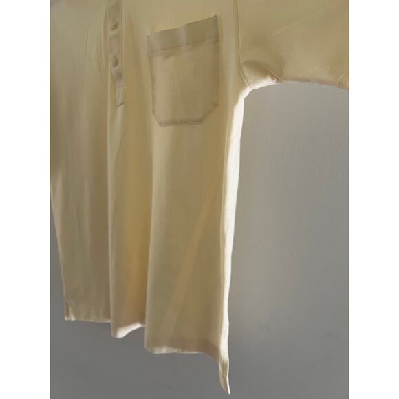 Enro Cotton Mist Cotton Blend Golf Polo Pale Yellow Size Medium JL - Picture 3 of 9